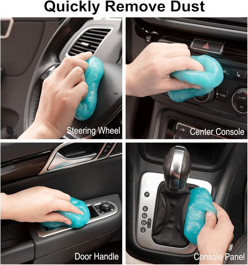 TICARVE 2Pack Cleaning Gel Car Putty Car Detail Putty Auto Detail Gel Detail for Car Interior Cleaner Kits Automotive Car Slime Keyboard Cleaner Blue (320g/11.2oz) - Image 2